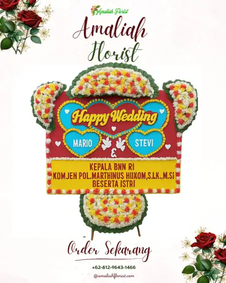 Papan Bunga Pernikahan Belo